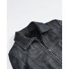 image:imageBlingsoul Real Lambskin Leather Jacket for Women Shirt Collar Leather Jacket WomensJose Washed  Black Leather Jacket