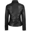 image:imageBlingsoul Real Lambskin Leather Jacket for Women Shirt Collar Leather Jacket WomensKyle  Black Leather Jacket
