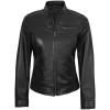 image:imageBlingsoul Real Leather Jacket Women  Cafe Racer Style Womens Leather JacketsBickford  Black Jacket