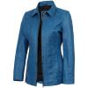 image:imageBlingsoul Leather Car Coats for Womens  Black Brown Real Long Leather Jacket WomenMarsha  Vivid Blue Wax Leather Jacket