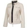 image:imageBlingsoul Leather Jacket Women  Quilted Cafe Racer Style Womens Leather JacketsJohnson  Off White Leather Jacket
