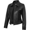 image:imageBlingsoul Real Lambskin Leather Jacket for Women Shirt Collar Leather Jacket WomensMike  Black Leather Jacket
