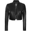 image:imageBlingsoul Trendy Short Real Lambskin Womens Leather Jacket  Cropped Leather Jacket WomenBlack  Edna Cropped Jacket