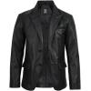 image:imageBlingsoul Real Lambskin Mens Leather Blazer  Casual 2 Buttons Leather Jacket for MenBlack  Cedric Leather Blazer