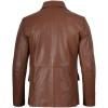 image:imageBlingsoul Real Lambskin Mens Leather Blazer  Casual 2 Buttons Leather Jacket for MenCognac  Edwin Leather Blazer