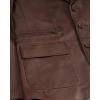 image:imageBlingsoul Real Lambskin Mens Leather Blazer  Casual 2 Buttons Leather Jacket for MenCognac Wax  Eliseo Leather Blazer
