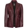 image:imageBlingsoul Leather Blazer Jacket Women  Leather Coats for WomenMaroon Wax  Susie Blazer
