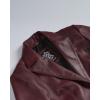 image:imageBlingsoul Leather Blazer Jacket Women  Leather Coats for WomenMaroon Wax  Susie Blazer
