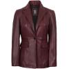 image:imageBlingsoul Leather Blazer Jacket Women  Leather Coats for WomenMaroon Wax  Susie Blazer