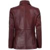 image:imageBlingsoul Leather Blazer Jacket Women  Leather Coats for WomenMaroon Wax  Susie Blazer