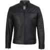image:imageBlingsoul Leather Jackets For Men  Real Lambskin Motorcycle Style Mens Leather JacketDodge  Matte Black Jacket