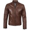 image:imageBlingsoul Leather Jackets For Men  Real Lambskin Motorcycle Style Mens Leather JacketJoe  Cognac Jacket