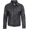 image:imageBlingsoul Premium Vintage Leather Jacket Men  Real Lambskin Trucker Mens Leather JacketsBlack Distressed Washed  Fernando Jacket