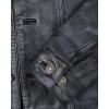 image:imageBlingsoul Premium Vintage Leather Jacket Men  Real Lambskin Trucker Mens Leather JacketsBlack Distressed Washed  Fernando Jacket