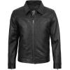 image:imageBlingsoul Vintage Real Lambskin Leather Jacket For Mens  Moto Style Classic Shirt Collar Leather Jacket MenBlack  Mark Jacket