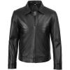 image:imageBlingsoul Vintage Real Lambskin Leather Jacket For Mens  Moto Style Classic Shirt Collar Leather Jacket MenBlack  Mike Jacket