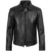 image:imageBlingsoul Vintage Real Lambskin Leather Jacket For Mens  Moto Style Classic Shirt Collar Leather Jacket MenBlack  Mike Jacket