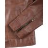 image:imageBlingsoul Vintage Real Lambskin Leather Jacket For Mens  Moto Style Classic Shirt Collar Leather Jacket MenCognac  Kyle Leather Jacket