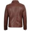 image:imageBlingsoul Vintage Real Lambskin Leather Jacket For Mens  Moto Style Classic Shirt Collar Leather Jacket MenCognac  Mark Jacket