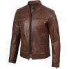 image:imageBlingsoul Leather Jackets For Men  Real Lambskin Motorcycle Style Mens Leather JacketJoe  Cognac Jacket