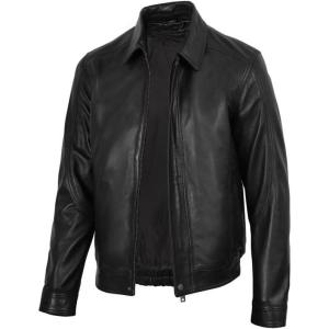 image:imageBlingsoul Leather Jacket Men Black and Brown Leather Jackets For MenErvin  Black Jacket