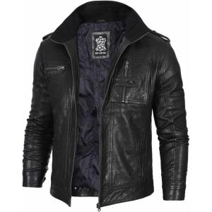 image:imageBlingsoul Real Lambskin Leather Jacket Men  Leather Jackets for MenTavares  Black Jacket