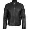 image:imageBlingsoul Stylish Black amp Brown Cafe Racer Leather Jacket For Men  Real Lambskin Leather Motorcycle Jacket mensLucio  Black Jacket