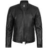 image:imageBlingsoul Stylish Black amp Brown Cafe Racer Leather Jacket For Men  Real Lambskin Leather Motorcycle Jacket mensLucio  Black Jacket