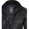 image:imageBlingsoul Stylish Black amp Brown Cafe Racer Leather Jacket For Men  Real Lambskin Leather Motorcycle Jacket mensTavares  Black Jacket