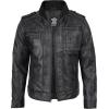 image:imageBlingsoul Stylish Black amp Brown Cafe Racer Leather Jacket For Men  Real Lambskin Leather Motorcycle Jacket mensTavares Distressed  Black Jacket