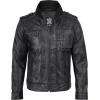 image:imageBlingsoul Stylish Black amp Brown Cafe Racer Leather Jacket For Men  Real Lambskin Leather Motorcycle Jacket mensTavares Distressed  Black Jacket