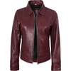 image:imageBlingsoul Real Lambskin Leather Jacket for Women Shirt Collar Leather Jacket Womens