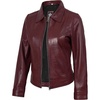 image:imageBlingsoul Real Lambskin Leather Jacket for Women Shirt Collar Leather Jacket Womens