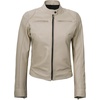 image:imageBlingsoul Womens Lambskin Leather Jacket  Cafe Racer Style Genuine Leather Jacket for Women SnapTab CollarBeige