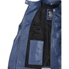 image:imageBlingsoul Womens Lambskin Leather Jacket  Cafe Racer Style Genuine Leather Jacket for Women SnapTab CollarBlue