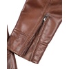 image:imageBlingsoul Womens Lambskin Leather Jacket  Cafe Racer Style Genuine Leather Jacket for Women SnapTab CollarCognac Wax