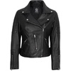 image:imageBlingsoul Leather Jacket Women  Real Lambskin Asymmetrical Motorcycle Style Jacket for WomensBari  Black