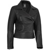 image:imageBlingsoul Leather Jacket Women  Real Lambskin Asymmetrical Motorcycle Style Jacket for WomensGadot  Black