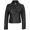 image:imageBlingsoul Leather Jacket Women  Real Lambskin Asymmetrical Motorcycle Style Jacket for WomensGadot  Black