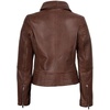 image:imageBlingsoul Leather Jacket Women  Real Lambskin Asymmetrical Motorcycle Style Jacket for WomensGadot  Cognac Wax