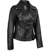 image:imageBlingsoul Leather Jacket Women  Real Lambskin Asymmetrical Motorcycle Style Jacket for WomensMargaret  Black