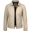 image:imageBlingsoul Vintage Distressed Leather Jacket for Men  Shirt Collar Genuine Lambskin Mens Leather JacketBeige