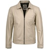 image:imageBlingsoul Vintage Distressed Leather Jacket for Men  Shirt Collar Genuine Lambskin Mens Leather JacketBeige