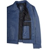image:imageBlingsoul Vintage Distressed Leather Jacket for Men  Shirt Collar Genuine Lambskin Mens Leather JacketBlue