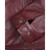 image:imageBlingsoul Vintage Distressed Leather Jacket for Men  Shirt Collar Genuine Lambskin Mens Leather JacketBurgundy Maroon Wax