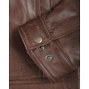 image:imageBlingsoul Vintage Distressed Leather Jacket for Men  Shirt Collar Genuine Lambskin Mens Leather JacketCognac Wax