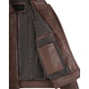 image:imageBlingsoul Vintage Distressed Leather Jacket for Men  Shirt Collar Genuine Lambskin Mens Leather JacketCognac Wax