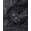 image:imageBlingsoul Vintage Distressed Leather Jacket for Men  Shirt Collar Genuine Lambskin Mens Leather JacketDark Brown Rub Off