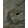 image:imageBlingsoul Vintage Distressed Leather Jacket for Men  Shirt Collar Genuine Lambskin Mens Leather JacketGreen