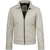 image:imageBlingsoul Vintage Distressed Leather Jacket for Men  Shirt Collar Genuine Lambskin Mens Leather JacketOffwhite